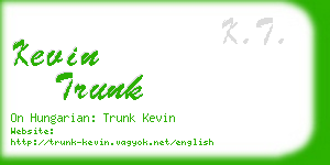 kevin trunk business card